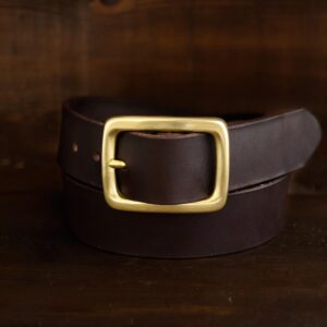 No. 5 Dark Brown Garrison Leather Belt