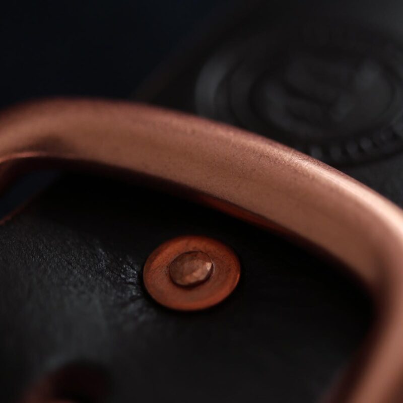 Copper Buckle Belt with copper rivets