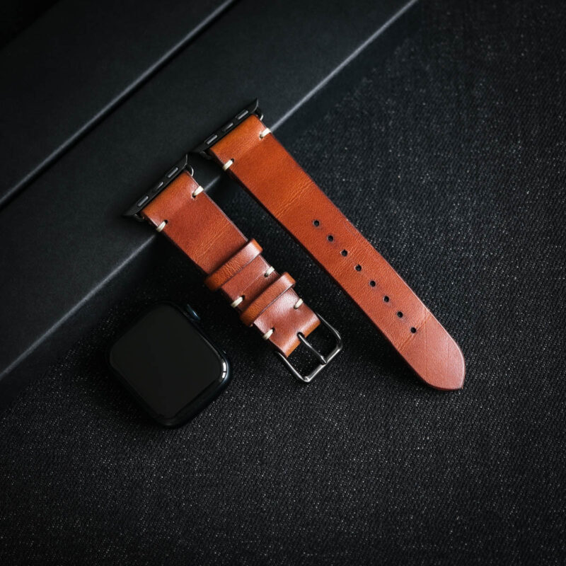 Handgjort Läderarmband till Apple Watch Brun