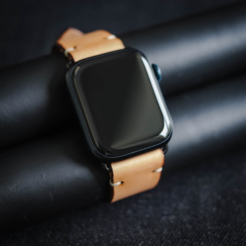 Personligt Läderarmband till Apple Watch Natur