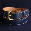 Denim Blue Double Leather Belt