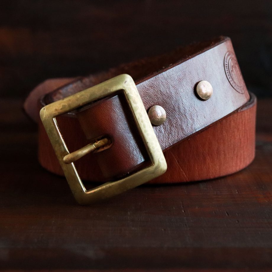 Buy Vintage Brown Garrison Leather Belt Online Free Shipping