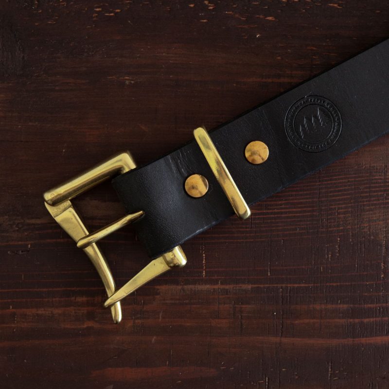 Fireman's Quick Release Leather Belt Black