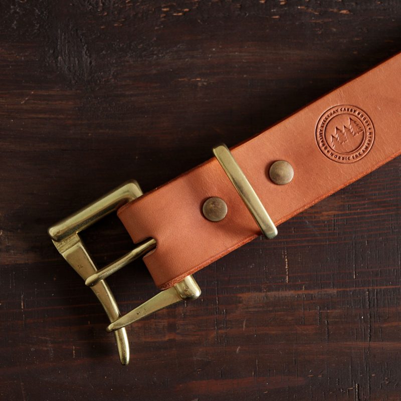 Fireman's Quick Release Leather Belt Natural