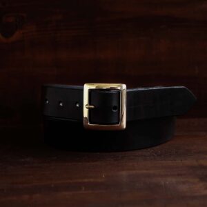 Black Garrison Leather Belt