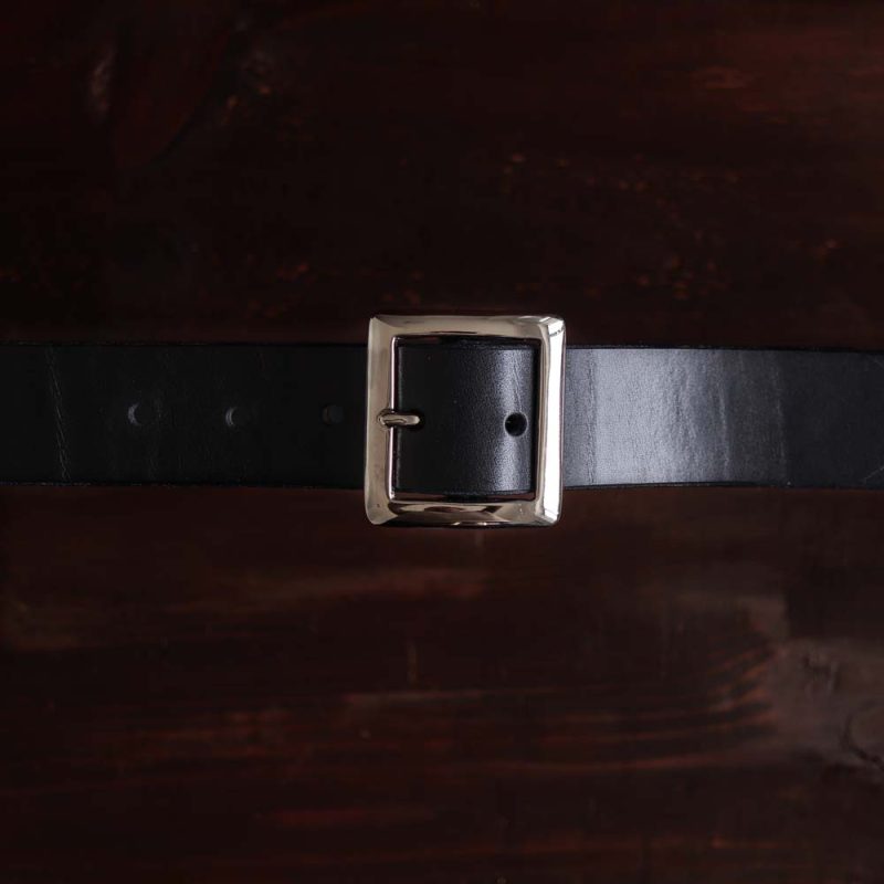 No. 2 Black Garrison Leather Belt