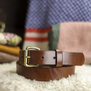 Brown Slim Leather Belt