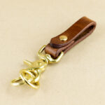 Belt Loop Leather Keychain - Brown