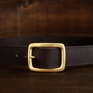 No. 5 Dark Brown Garrison Leather Belt