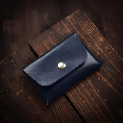 Coin and Cards Leather Wallet Blue