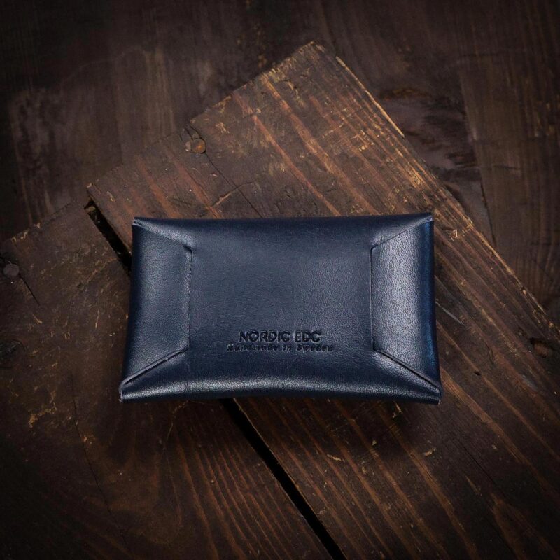 Coin and Cards Leather Wallet Blue Back