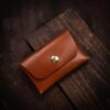 Coin and Cards Leather Wallet Brown