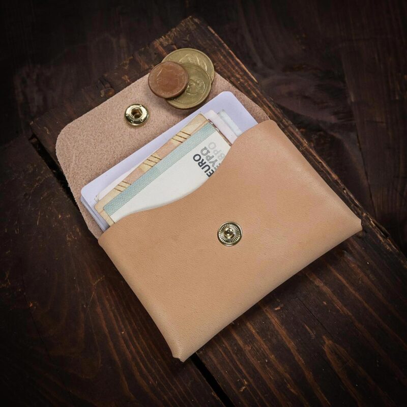 Coin and Cards Leather Wallet Natural