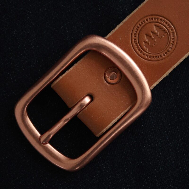 Copper buckle belt London Tan